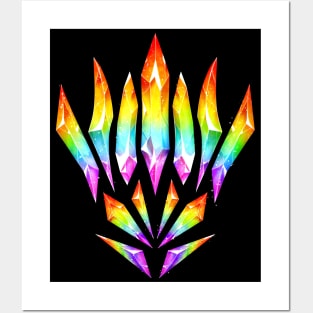 Rainbow pride crystals Posters and Art